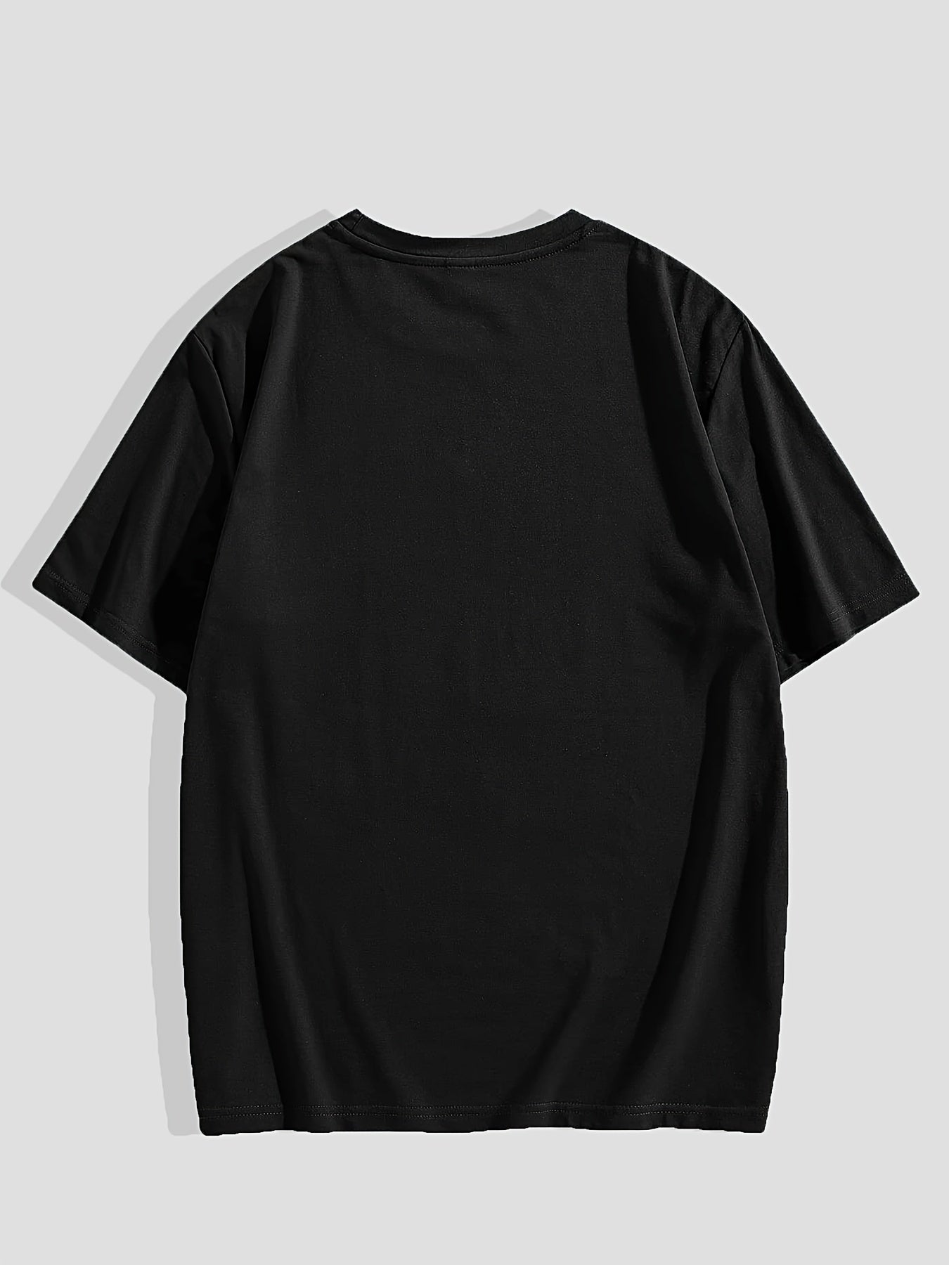 Men'S Keep it Quiet Gothic Character Graphic Tee - Casual Polyester Short Sleeve T-Shirt with Bold Red Lettering, Crew Neck, Spring/Autumn Streetwear