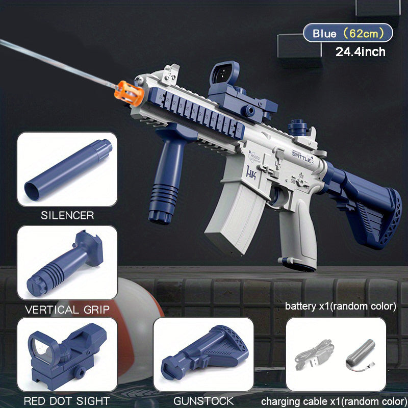 M416 Automatic Summer Electric Toy Water Gun Large-capacity Water Gun Beach Outdoor Water Fight Swimming Pool, As Halloween, Chrismas Gift