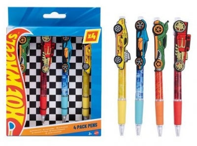 Hot Wheels Character Pens 4 Pack