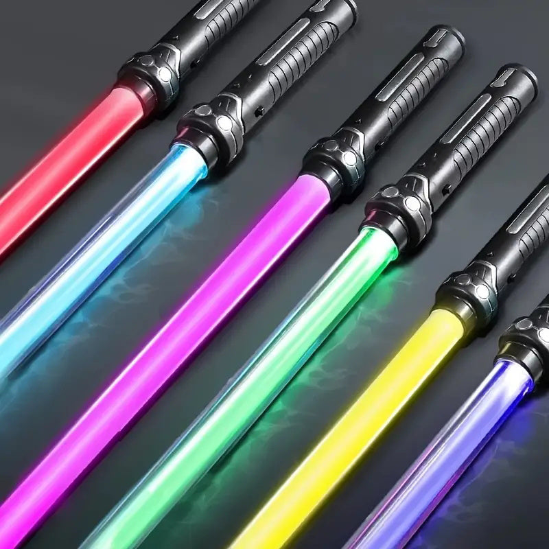 Two-in-one Long Sword Combination Laser Sword War Light Toy Transparent Sword Toy Sword Flash Stick Boys And Girls Toy Plastic Toy Band Sound Christmas, Halloween, Thanksgiving Gifts