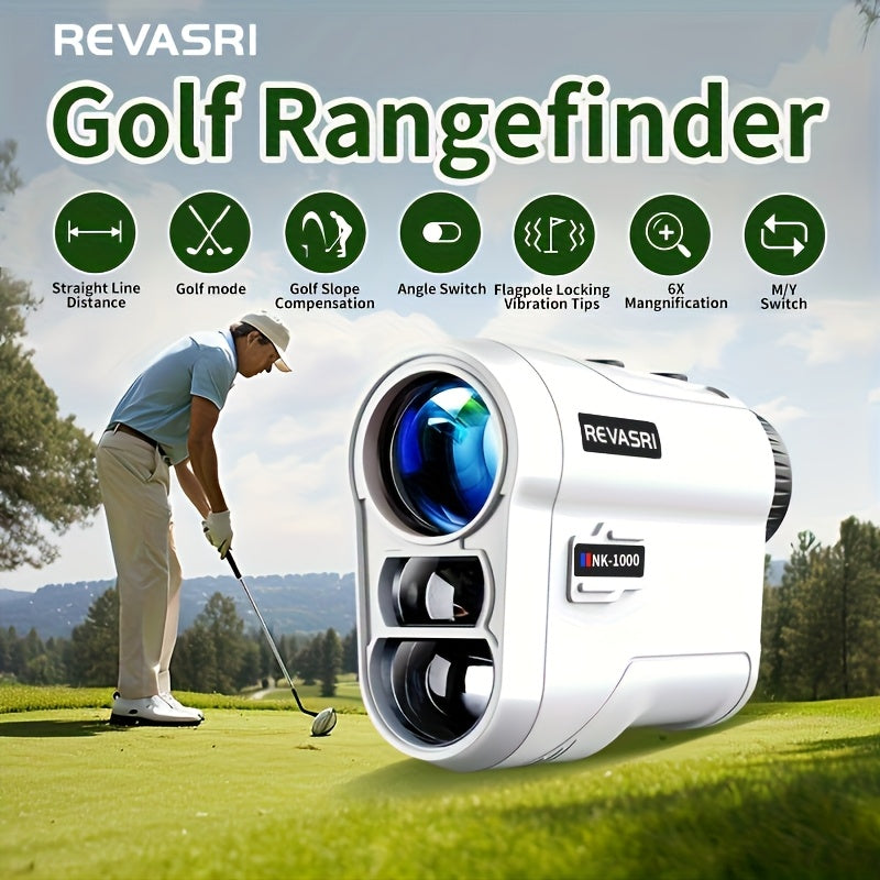 Golf Rangefinder Telescope with Angle Switch and Flagpole Lock Vibration, 914.4 meter, Laser Rangefinder, Distance Meter with Rechargeable Battery
