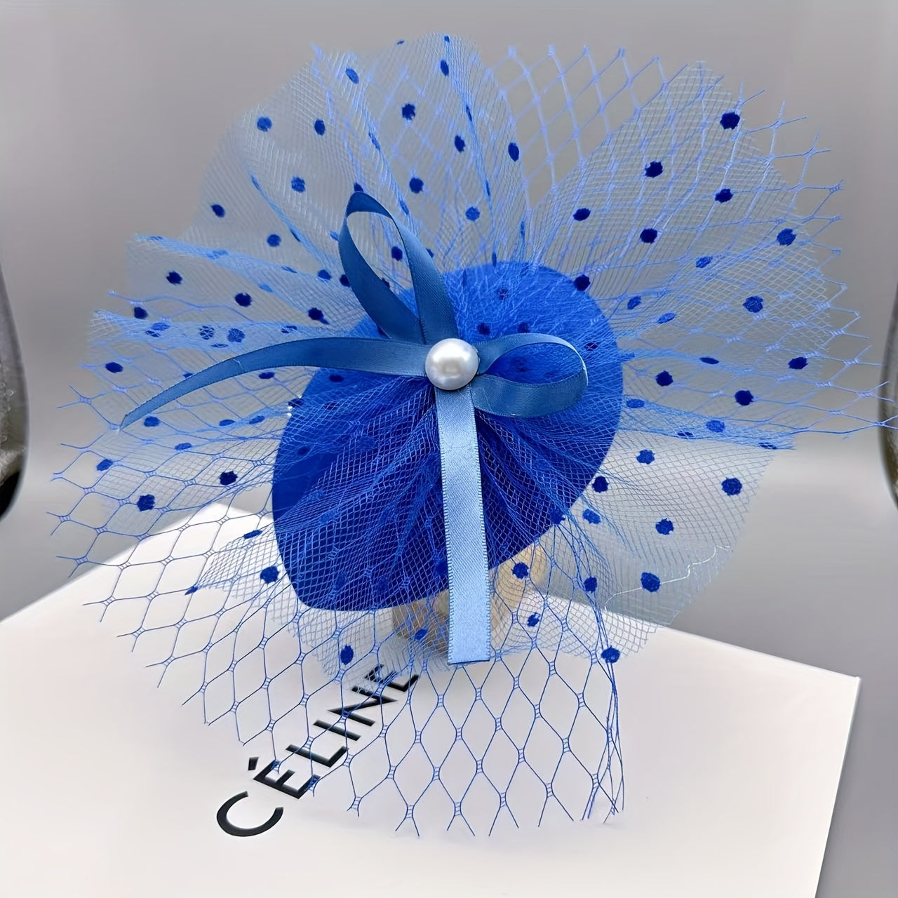 1pc Elegant Women'S Fascinator Headband - Polyester Mesh Flower Veil with Feather Detail for Cosplay, Bridal, Wedding, Tea Party, Church Hat Accessory, Derby Racing - Birthday Gift, Carnival/Mardi Gras/Masquerade