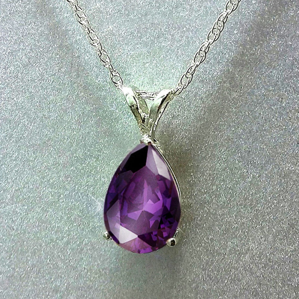 Women'S Temperament Teardrop Shaped Zirconia Pendant Necklace - Luxurious, Cubic Zirconia Stone, Ideal for Wedding Proposals & Parties, Everyday Elegance, Valentine'S Day Accessory|Teardrop Pendant|Detailed Engraving, Zirconi