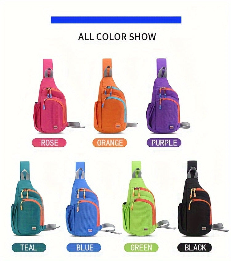 Rugged Waterproof Nylon Waist Pack - Stylish Sling Bag with Secure Zipper Compartment & Handy Side Pocket for Outdoor Adventures