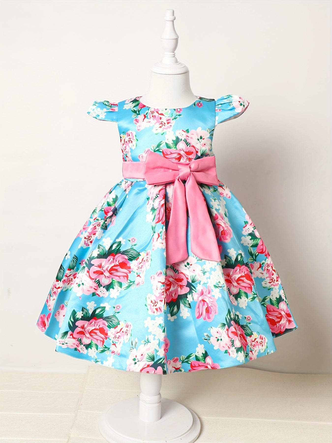 Children Eden 3-10 Years Girls Rose Print Dress