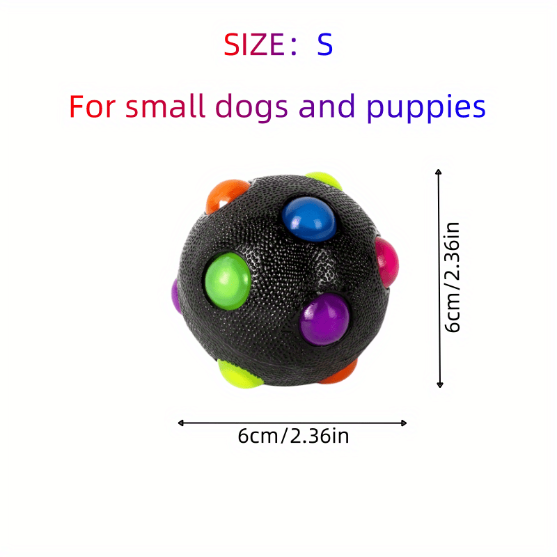 1pc Light Up Bouncy Ball Toy For Dogs, Glow Jumping Glow-in-the-Dark Bouncing Vibrating Bouncy Balls For Chasing And Playing Chewable Flashing Interactive Toys, Dogs' Favourite