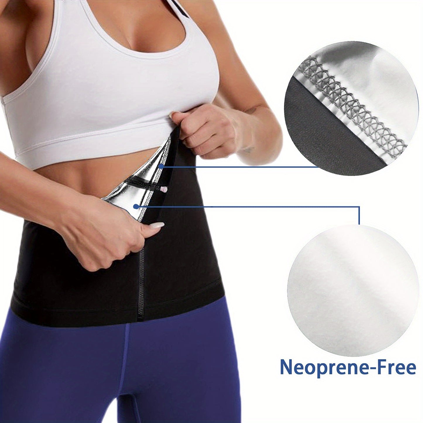[Sauna Sweat Waist Trainer Shaper] Women's Waist Trainer Shaper Sauna Sweat Belt Waist Trimmer
