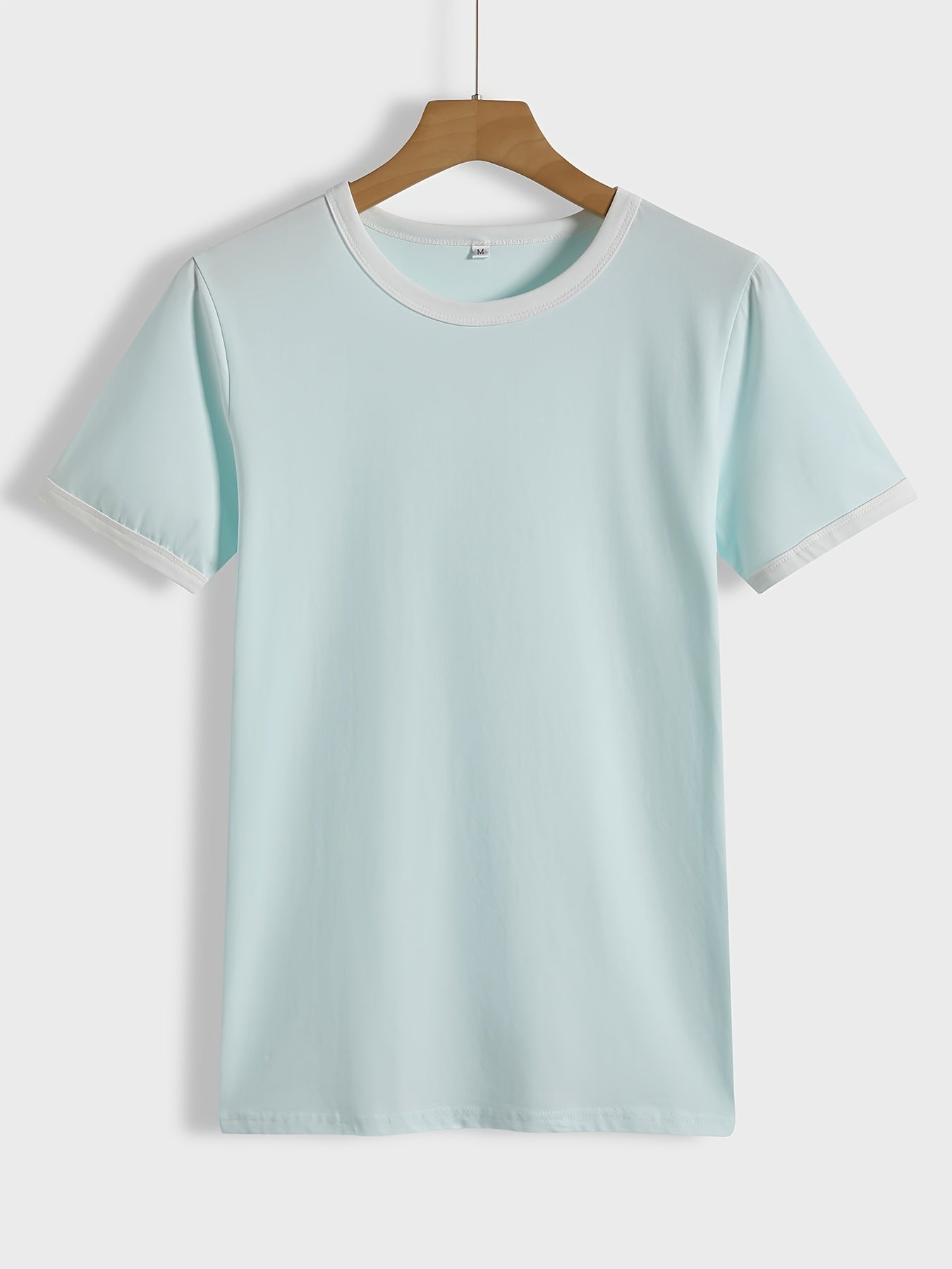 Summer Loose Crew Neck Short Sleeve Casual Simple T-shirt, Women's Clothing