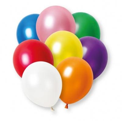 12" Assorted Colours Pearl Premium Latex Balloons 8PC