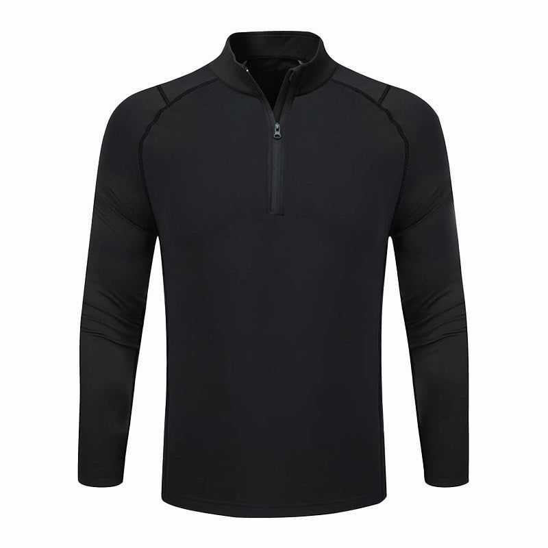 Men's Fitness Long Sleeve T-Shirt Autumn and Winter Fleece-Lined Basketball Training Sweatpants