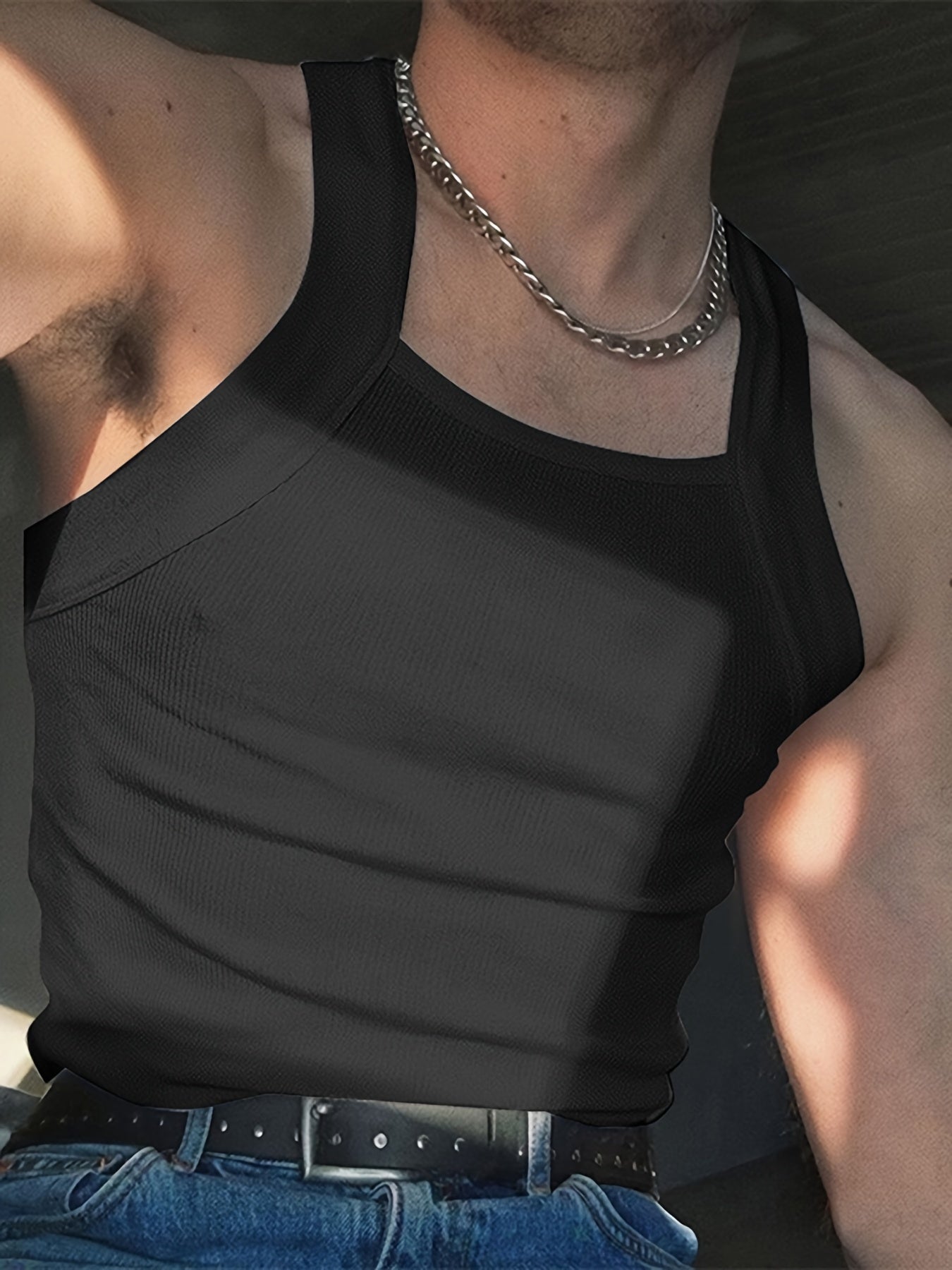 INCERUN Men White Tank Tops O-neck Sleeveless Vacation Casual Vests Streetwear Skinny Party Fashion Men Tops