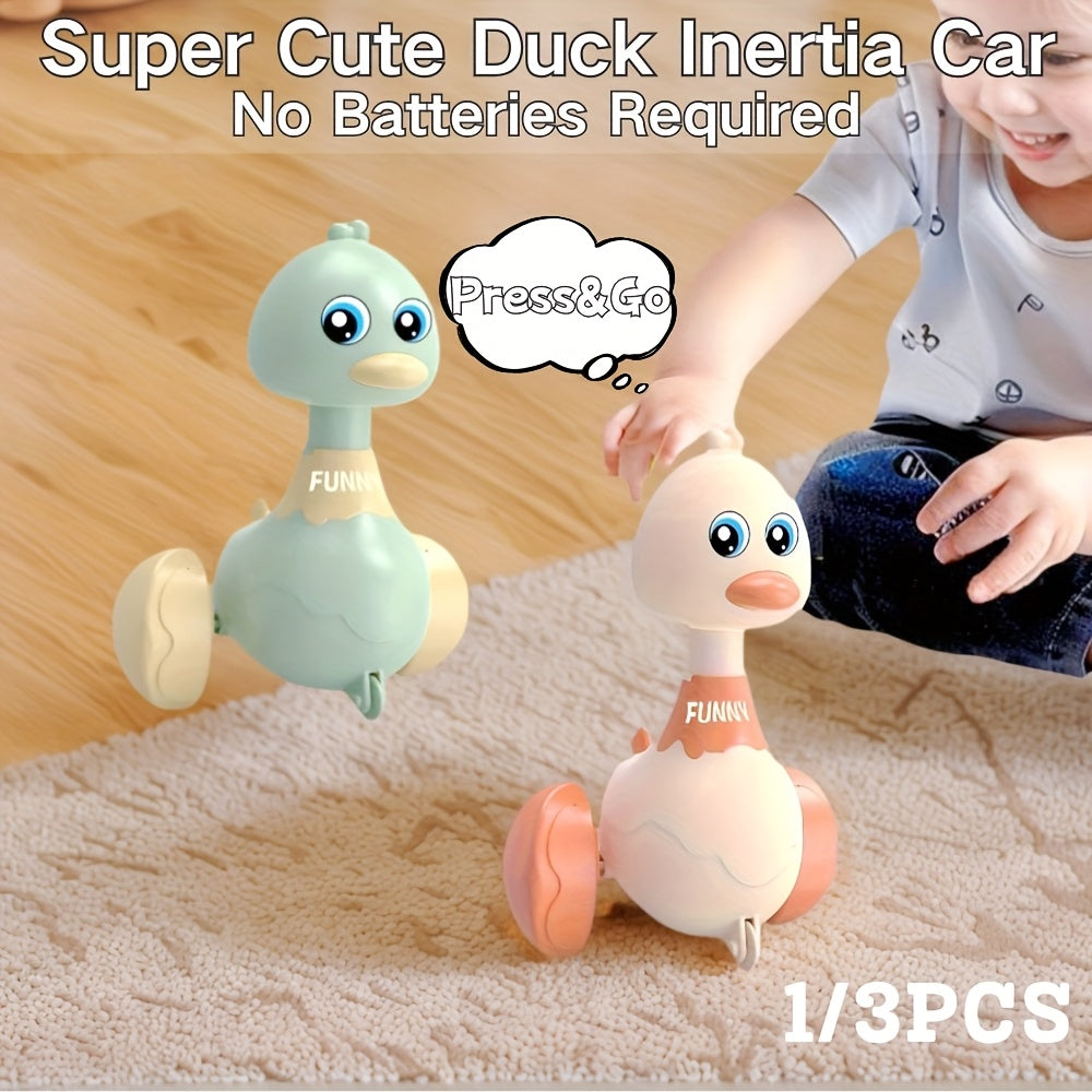 1/3pcs Children's Press Toy Car - Cute Swing Duck, No Battery Required Before Press Christmas New Year Birthday Gifts for 3 4 5 6 7 8 Years Old Boys Girls