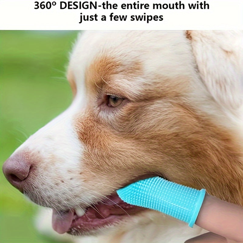 Dog Super Soft Pet Finger Toothbrush Teeth Cleaning Silicone Tooth Brush Tool Dog Cat Cleaning