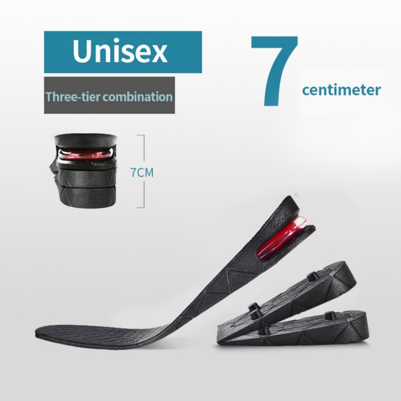 3-9cm Invisible Height Increase Insole Cushion Height Adjustable Shoe Heel Insoles Insert Taller Support Absorbant Foot Pad
