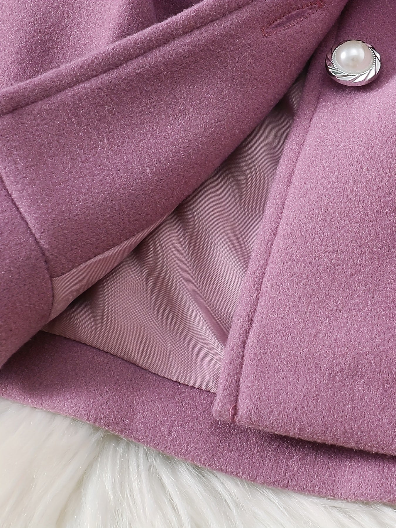 Fashionable And Versatile Coat for Baby Girls in Autumn And Winter, a Perfect Mother'S Day Gift. Adorable Plush Coat with a Bow And Collar, Designed for a Sweet Princess Look. Soft And Comfortable Outerwear to Keep Baby Warm
