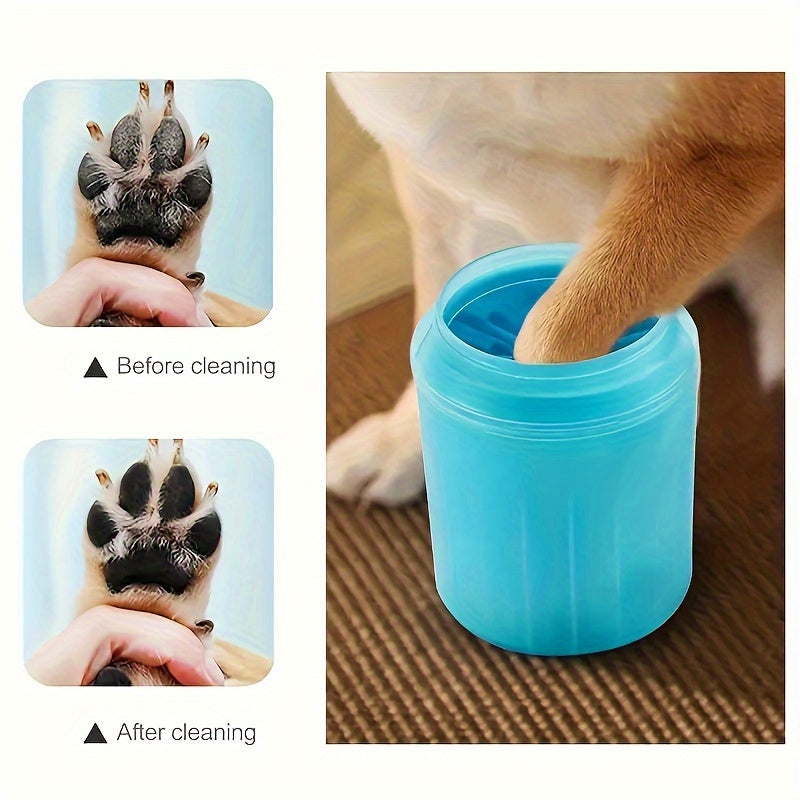 Pet Cats Dogs Paw Cleaner Soft Silicone Foot Cleaning Cup Portable Brush