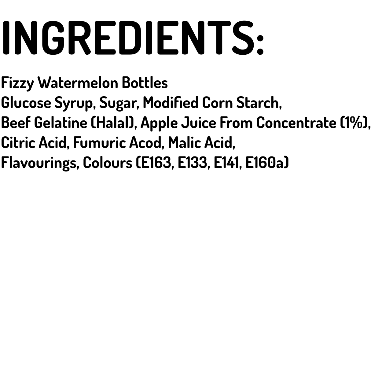 Sweetzone Fizzy Watermelon Bottles - 805g Tub - 350 Pieces - Pic N Mix Style Sweets