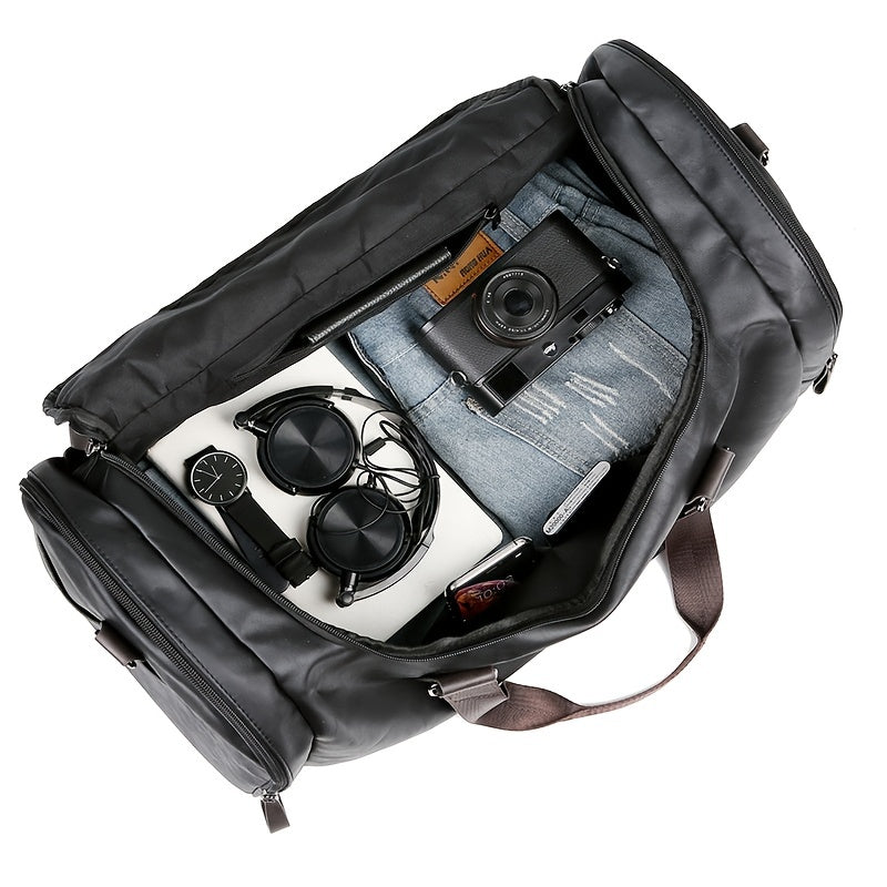 [Casual Travel Duffel] Large Casual Men's Travel Duffel Bag - Adjustable Strap, Multi-Compartment, Carry-On Luggage, Weekend Tote