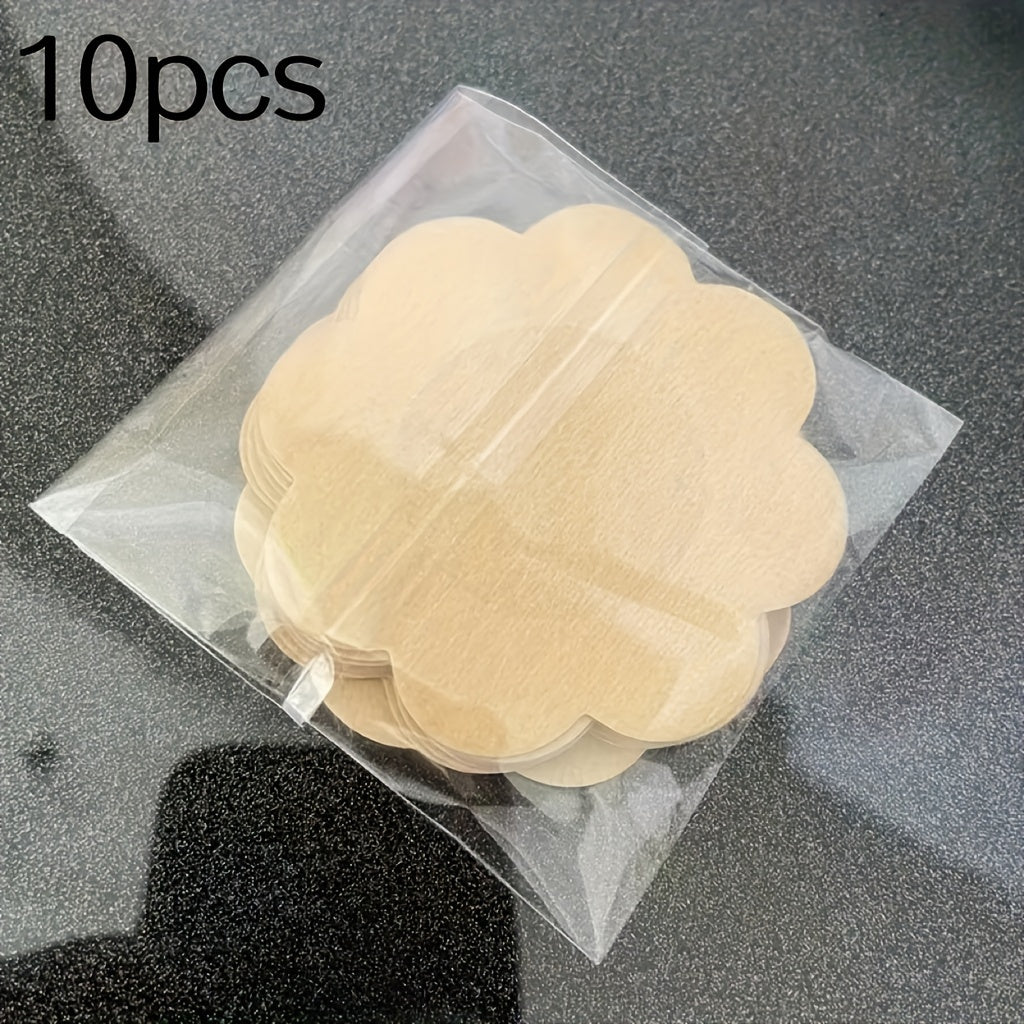 10/20/50/100pcs Disposable Invisible Nipple Covers - Ultra-Thin Breathable Non- Fabric, Anti-Convex Point Design, Round & Flower Shapes for Seamless Under Clothing, Women's Fashion & Lingerie Accessories, Discreet Underwear,