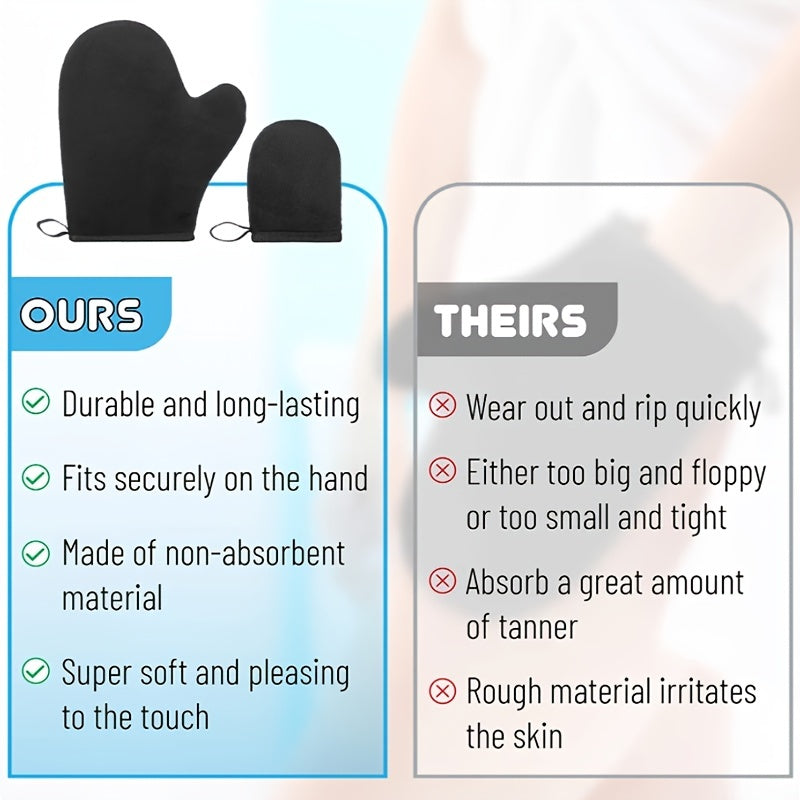 Ultimate Self Tanning Mitt - Streak-Free, Quick-Dry Formula for Face & Back - Reusable, Soft Glove - Professional-Grade, Uniform Tan Applicator