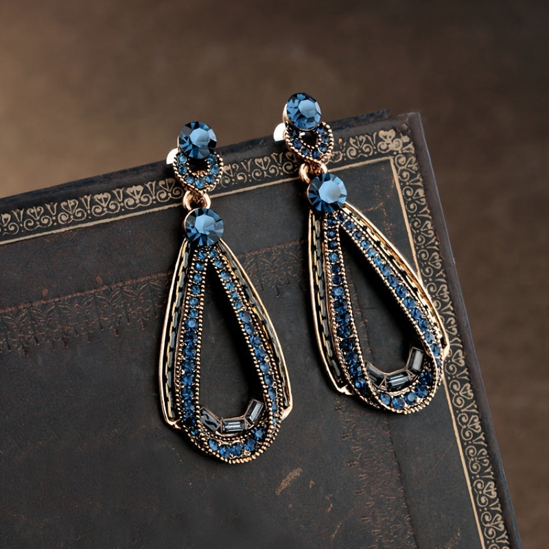 1 Pair of New European And American Earrings, Temperament Exaggerated Earrings, Personality Retro Water Drop Earrings, Ladies Earrings Accessories