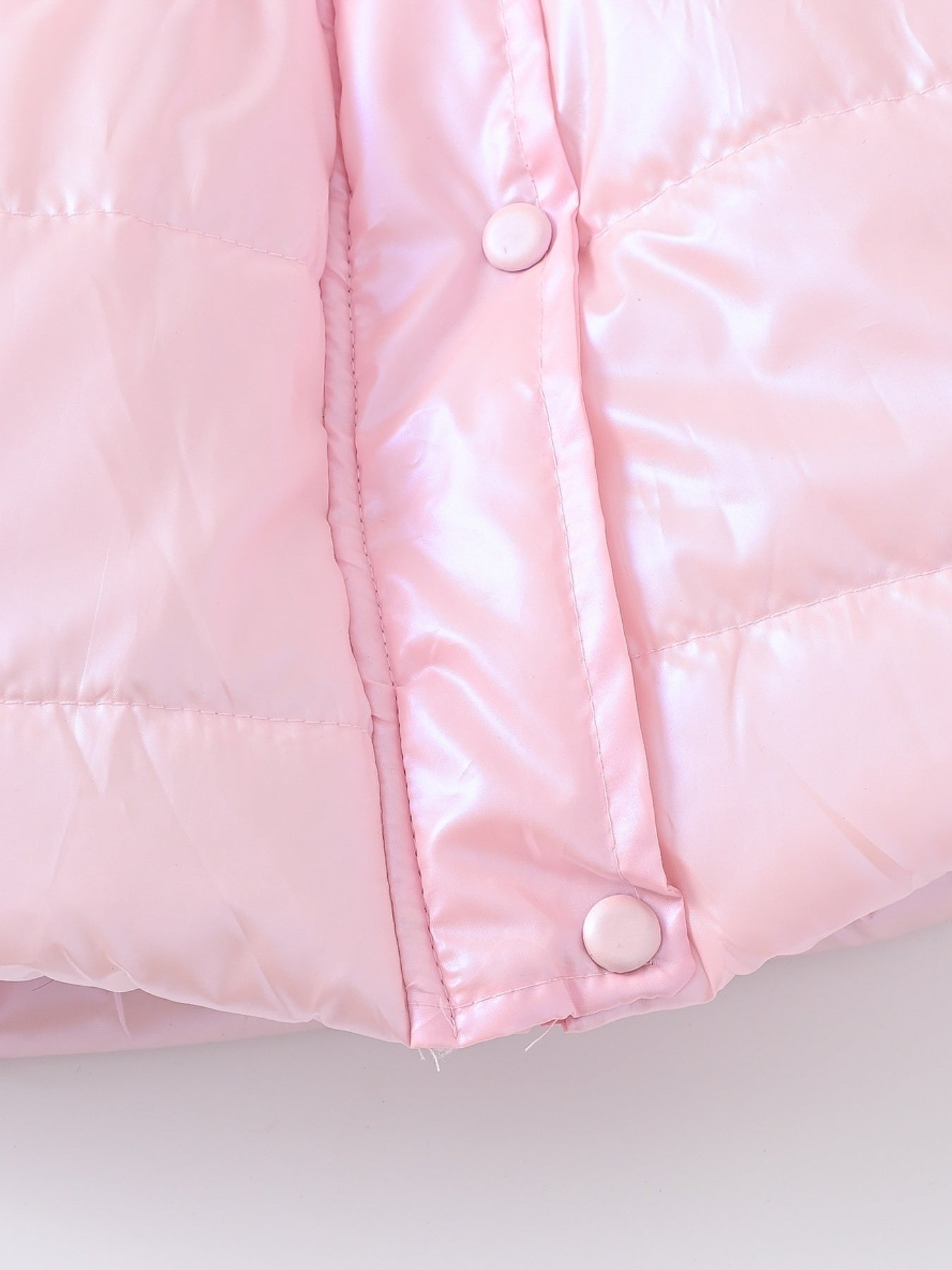 Children's Winter New Style Thickened Glossy Hooded Jacket for Boys and Girls, Mid-Length