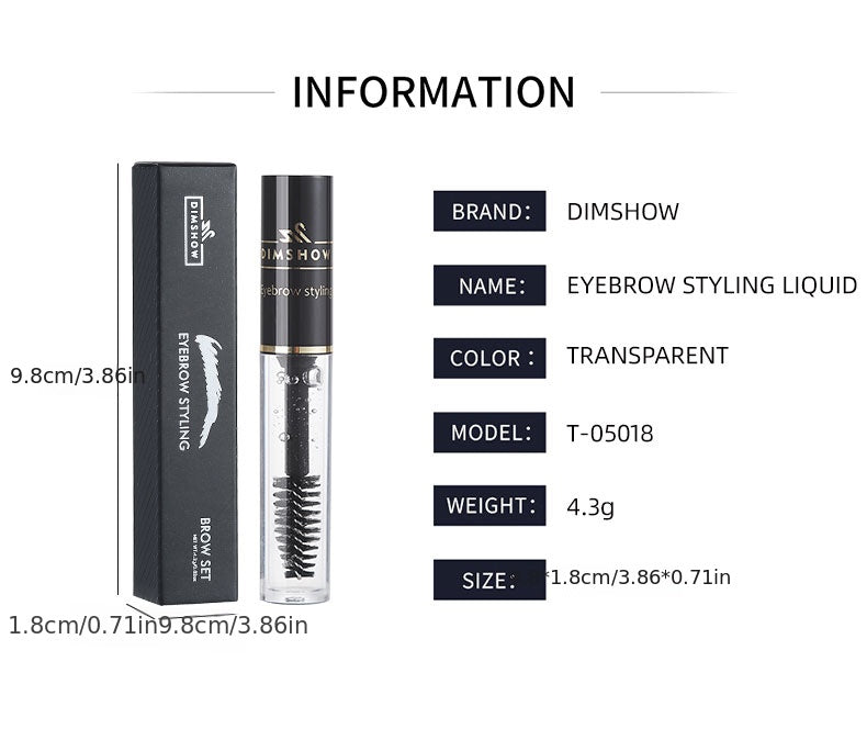 DIMSHOW Waterproof Eyebrow Gel - Smudge-Proof, Long-Lasting Hold for a Natural Look - Ideal Valentines Day & Mothers Day Gift for Women - Sweat-Resistant, Flawless Eyebrow Setter