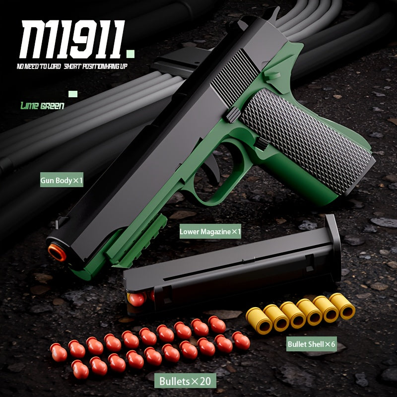 New Style Toy Gun Soft Clip Pistol [Upgradeable Continuous Shot] Short Bit Suspension Mode Clip And Pull Back Action, Toy Foam Blaster, Educational Toys Models Halloween Christmas Gift
