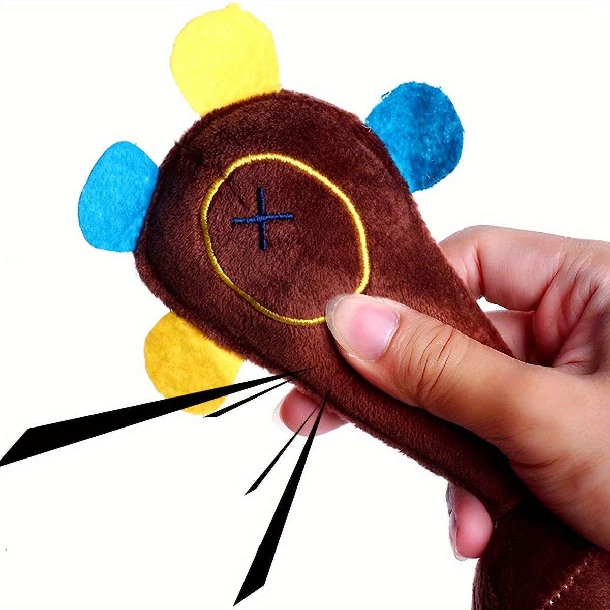 1pc Durable Squeaky Plush Toy for Dogs - Perfect for Grinding Teeth and Interactive Play with Animal Design
