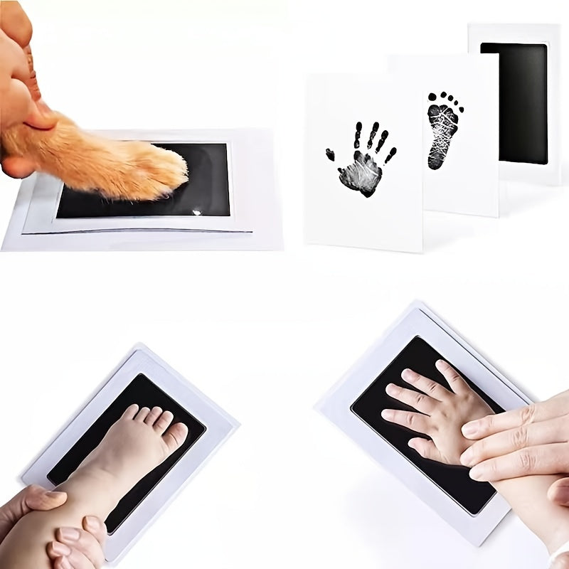 DIY Hand And Footprint Kit, Ink Pads Photo Frame Handprint Souvenir Accessories, Safe, Christmas Halloween Gift