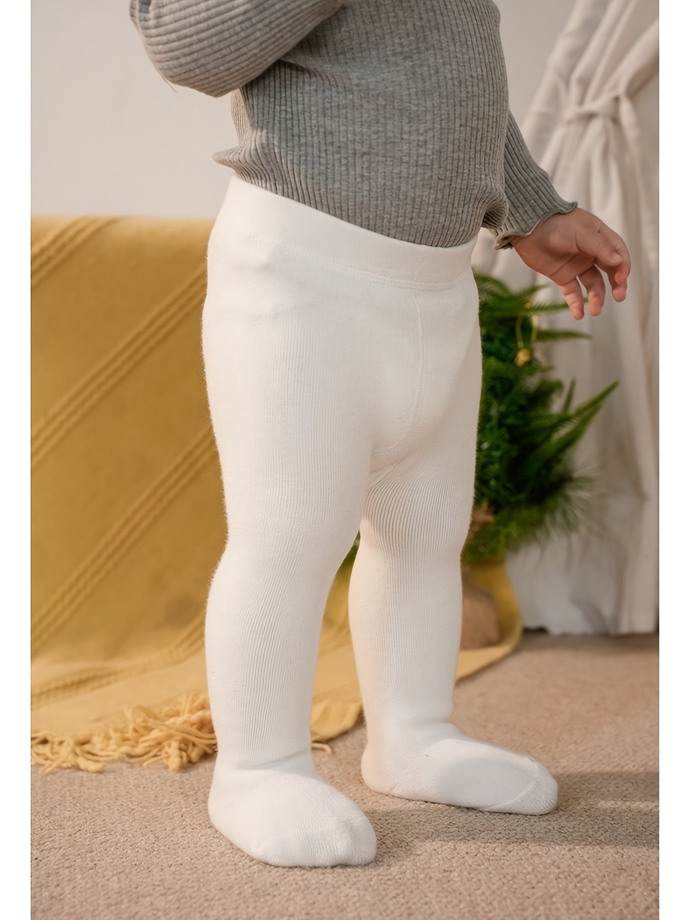 Infant's Solid Color Leggings, Versatile Pantyhose, Baby Girl's Clothing