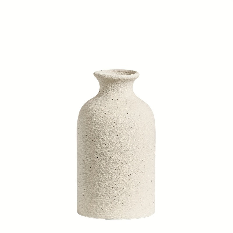 1pc Distinctive Rustic Ceramic Vase - Ideal Farmhouse Accent for Elevating Living Rooms, Mantels, Shelves & Entryways with Timeless Charm