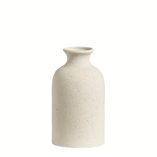 1pc Distinctive Rustic Ceramic Vase - Ideal Farmhouse Accent for Elevating Living Rooms, Mantels, Shelves & Entryways with Timeless Charm