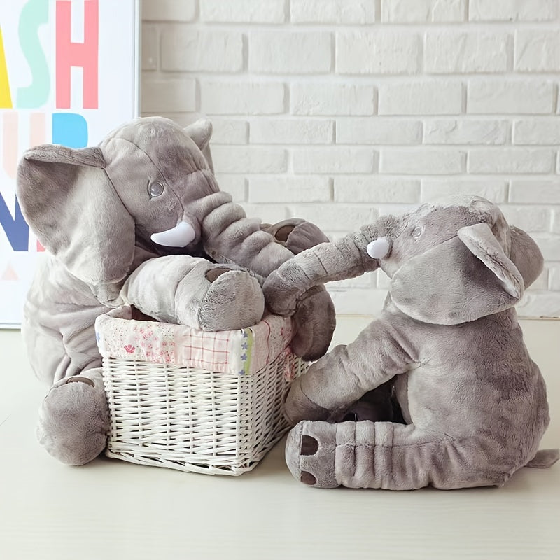 1pc Cartoon Cute Grey Elephant Plush Toy - Soft Stuffed Elephant The Perfect Friend Gift For Halloween Thanksgiving Christmas Gifts