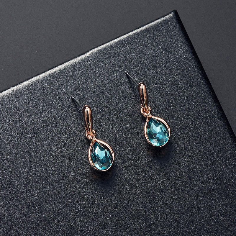 2pcs Women's Jewelry Set - Simple Style, Zinc Alloy with Artificial Crystal - All Season & Valentine's Day Gift | Daily Wear | Elegant Design