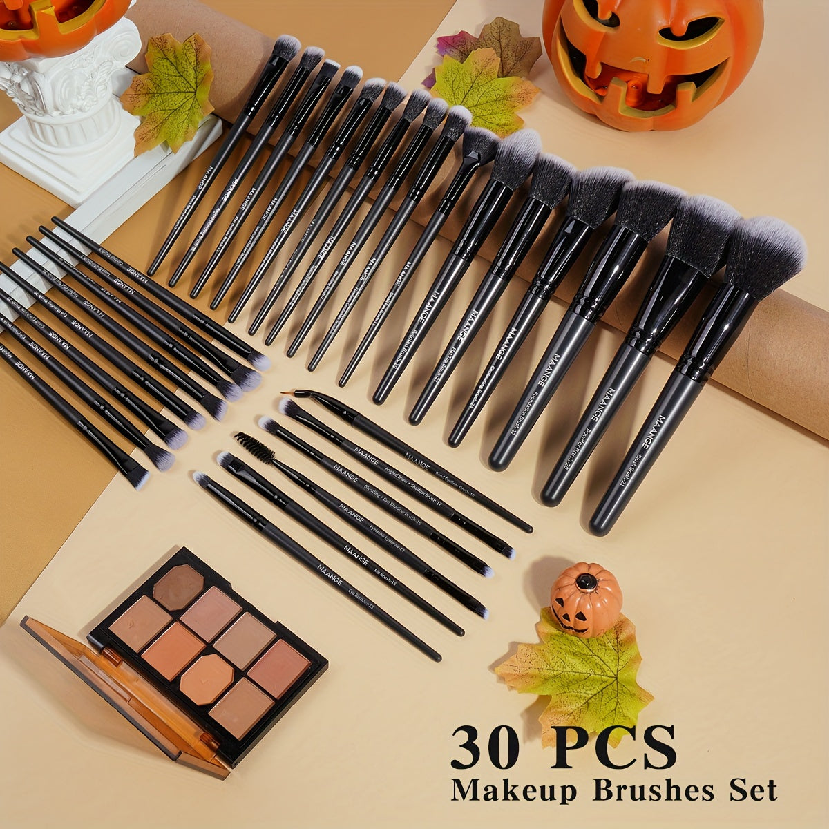 MAANGE 30pcs Professional Makeup Brush Set Foundation Brush Blush Brush Loose Powder Brush Eyeshadow Brush Complete Makeup Tool Set Suitable for Beginners and Professional Makeup Artists Portable Gift Set for Beginners Basic