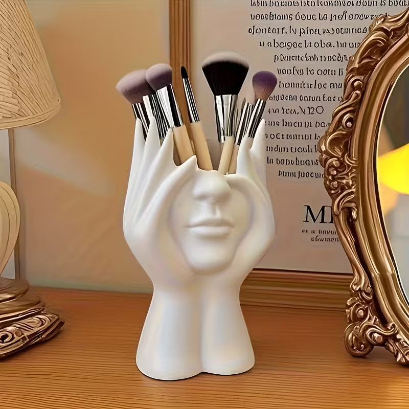 Human Body Art Shaped Makeup Brush Holder