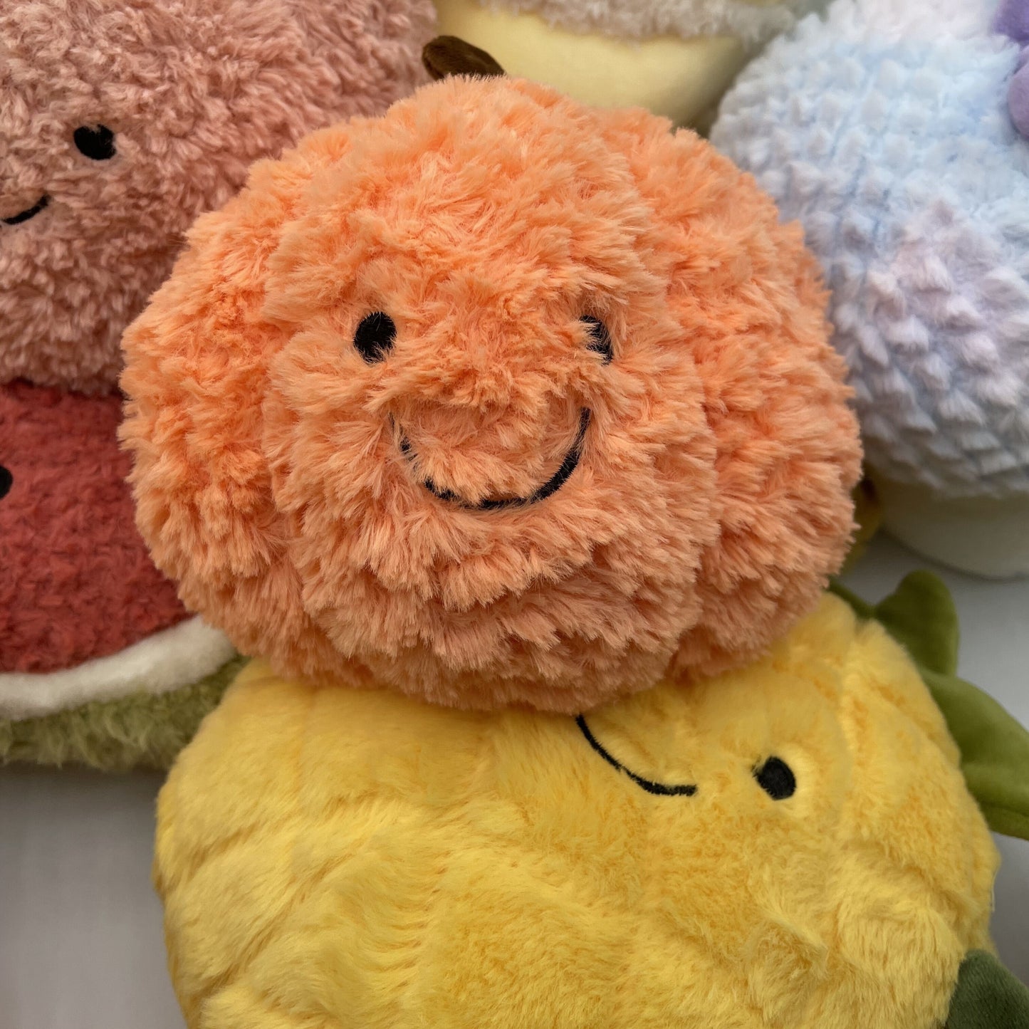1pc Adorable Fruit Plush Toy - Soft, Realistic, and Cuddly Watermelon, Pineapple, Banana, Strawberry Shapes - Educational Gift, Comfortable Pillow, and Festive Home Decor for Halloween, Thanksgiving, and Christmas