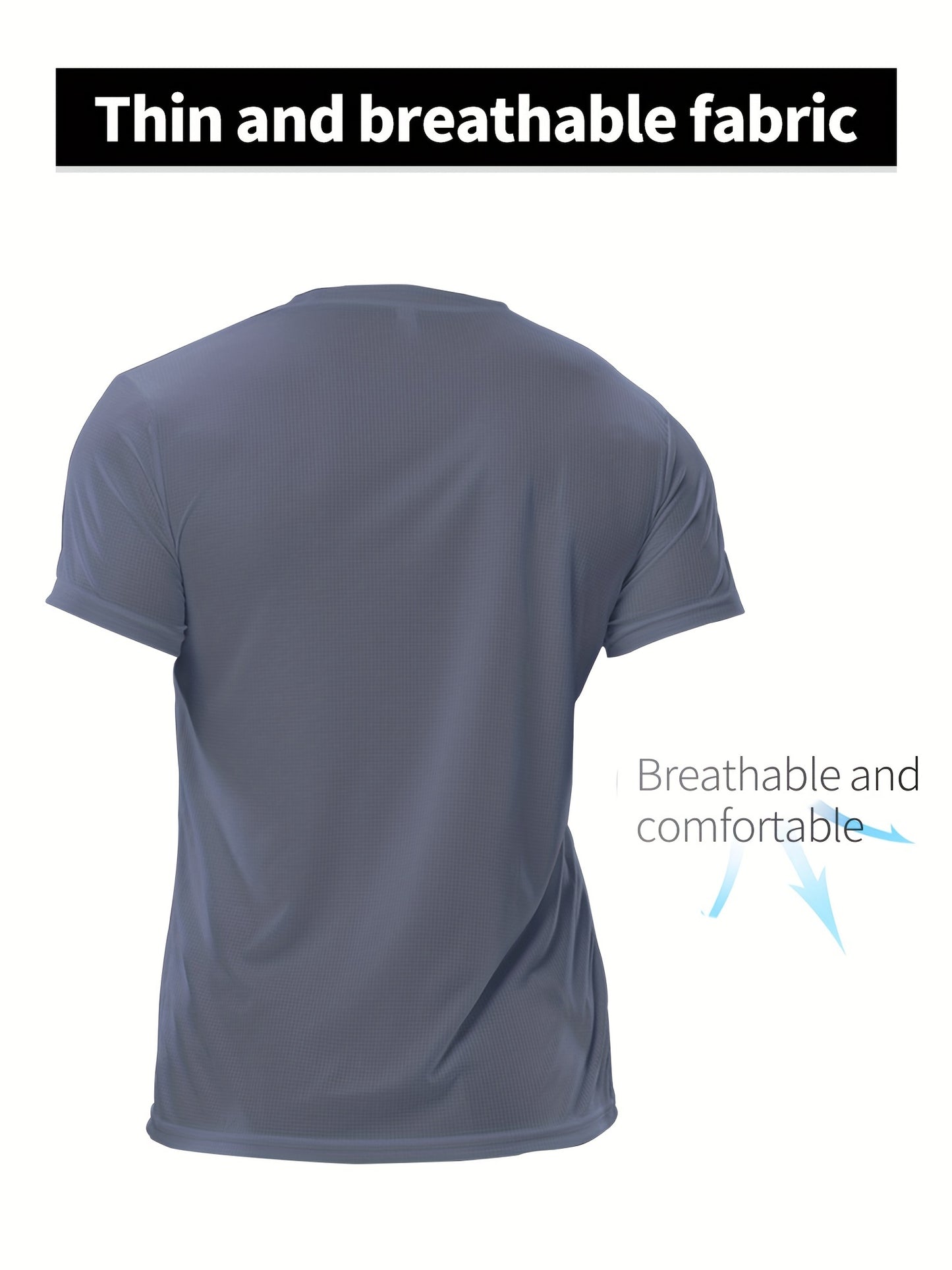 [XinsoPrince Men's Gym T-Shirt] XinsoPrince Ultra-Thin Moisture-Wicking Men's Gym T-Shirt - Breathable Athletic Tee for Running, Weightlifting, Tennis - Lightweight Fitness Top with Thin Profile Design, Sports Apparel, Breath