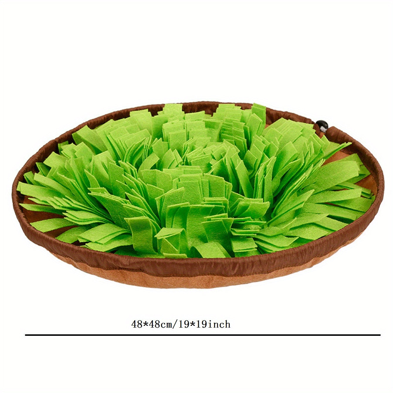 Dog Scent Mat - Interactive Training Toy with Green & Brown Polyester Material, Round Pet Sniffing Pad for Mental Stimulation, No Batteries Needed, Dog Training Mat, Dog Scent Work, Playful Design, Durable Construction