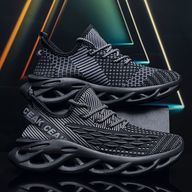 Men'S Blade Sneakers, Breathable Shock Absorption Running Shoes Lightweight Non-Slip Shoes for Jogging Tennis Gym, Walking Sneakers, Athletic Shoes