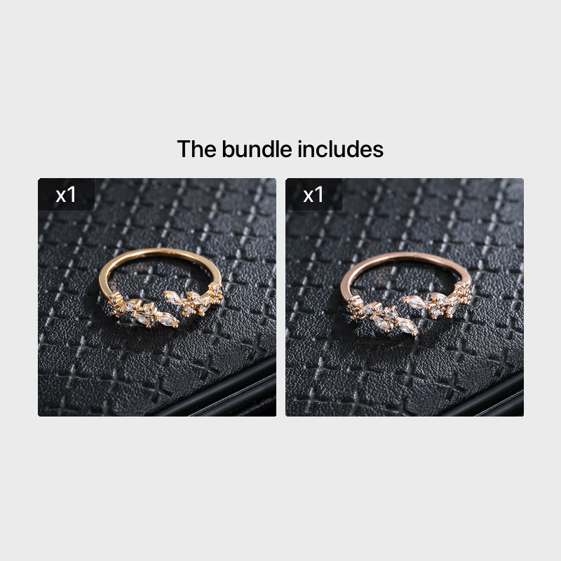 1pc Elegant Leaf Design Ring, Copper Material, Synthetic Zirconia Mosaic, Perfect for Daily and Party Occasions