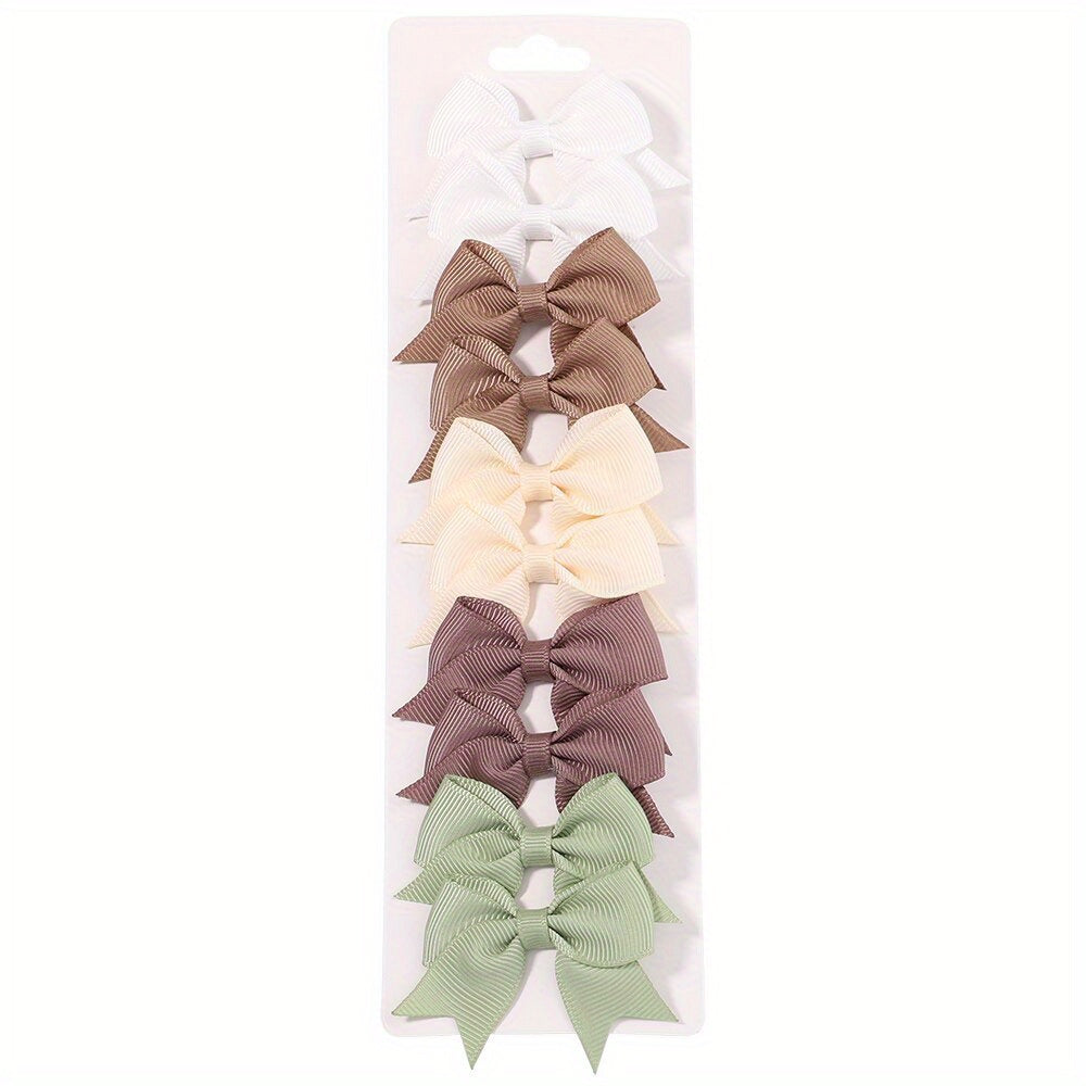 10pcs Adorable Baby Girls Bow Hair Clips - Perfect For Stylish Headwear, Ideal choice for Gifts