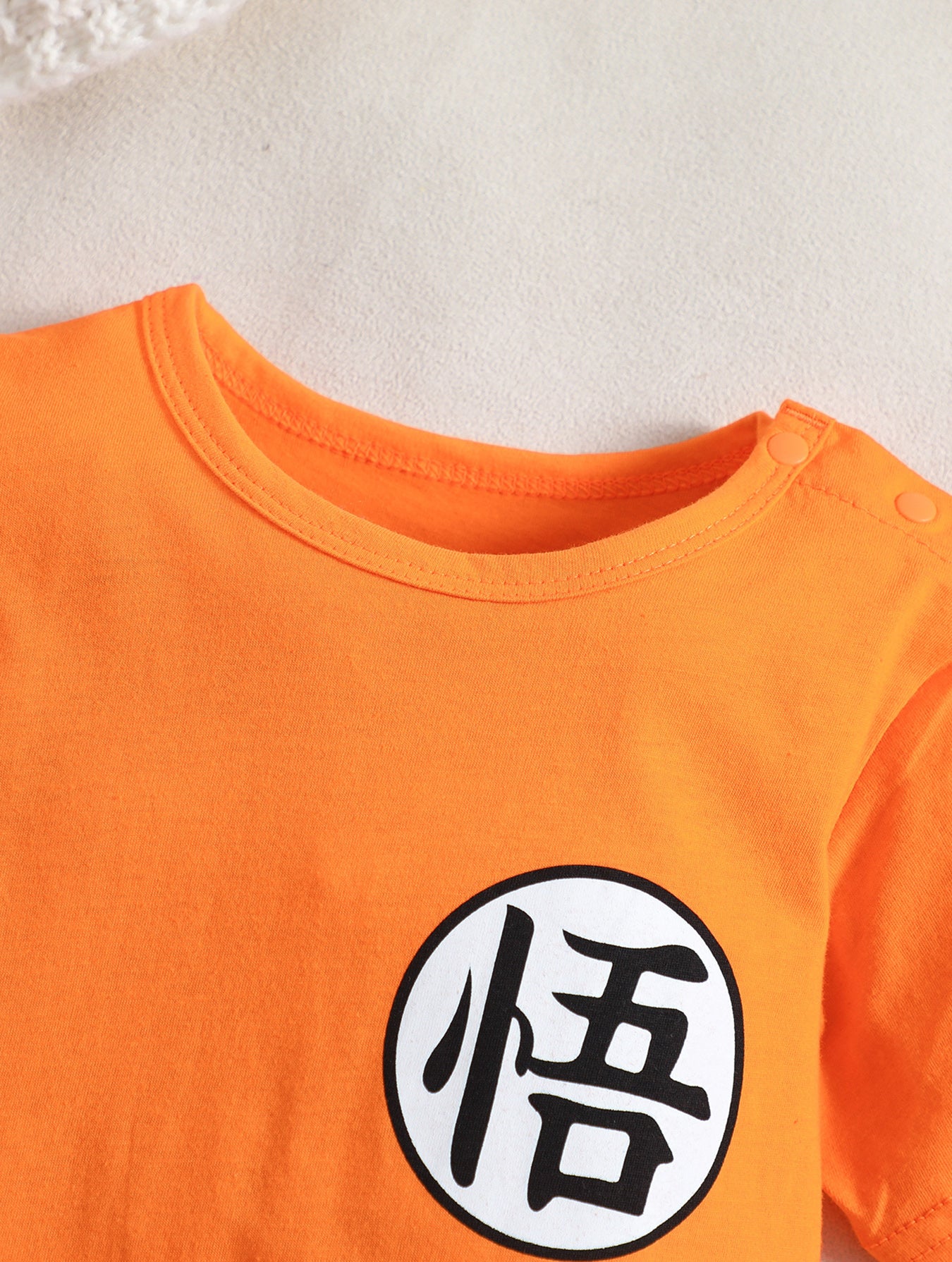 Adorable Baby Boys Short Sleeve Romper Jumpsuit - Unique Chinese Character Design - Comfortable & Breathable Cotton - Perfect for Everyday Wear and Summer Fun