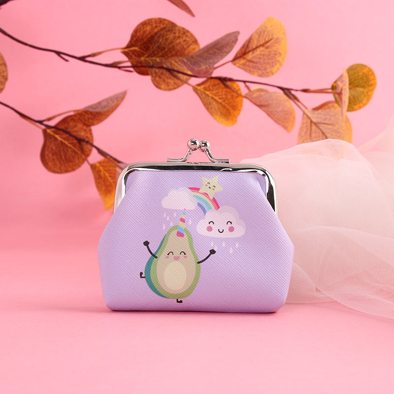 Girls Cute Cartoon Unicorn Print Creative Coin Purse Mini Wallet Holiday Gift