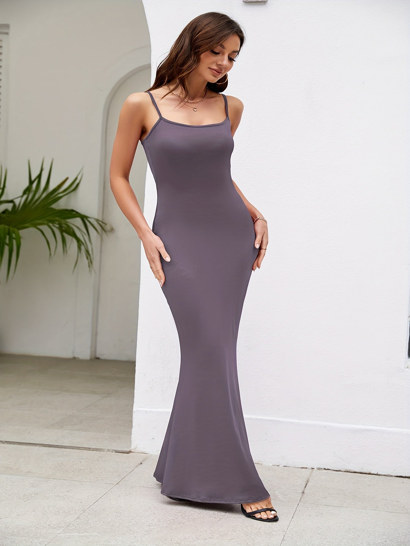 2025 New European and American Cross-border Fashion Elegant Party Dress Halter Backless Long Dress for Women