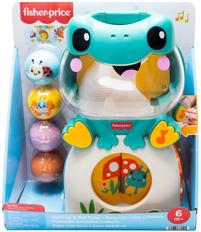 FISHER - PRICE LIGHT - UP & ROLL FROG