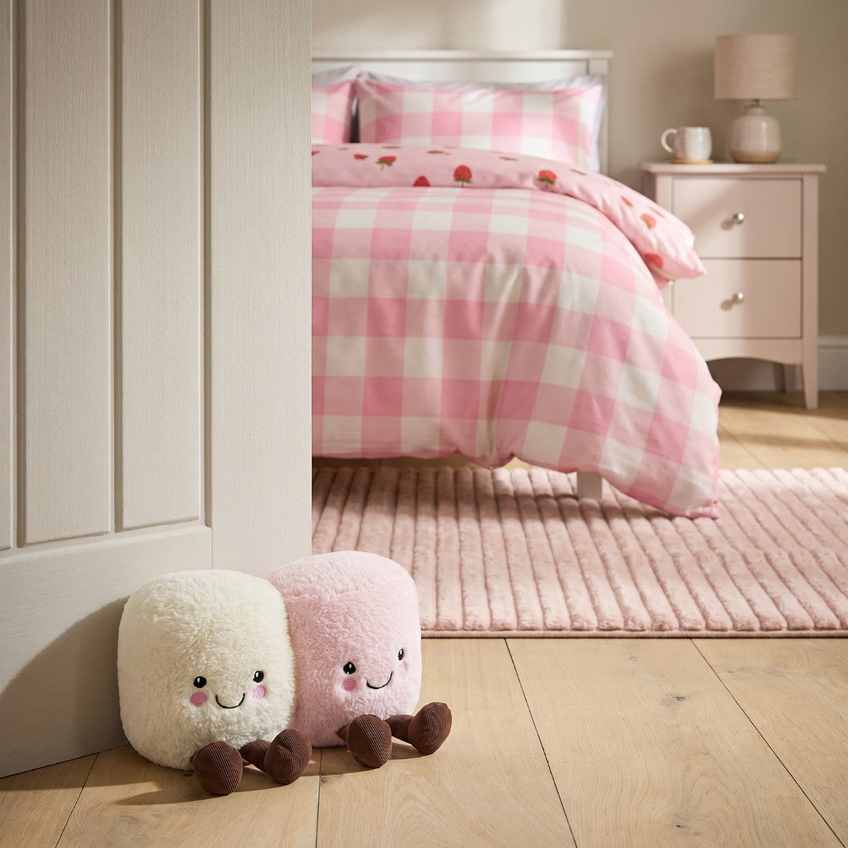 Cotton & Candy Marshmallow Doorstop - Pink/White