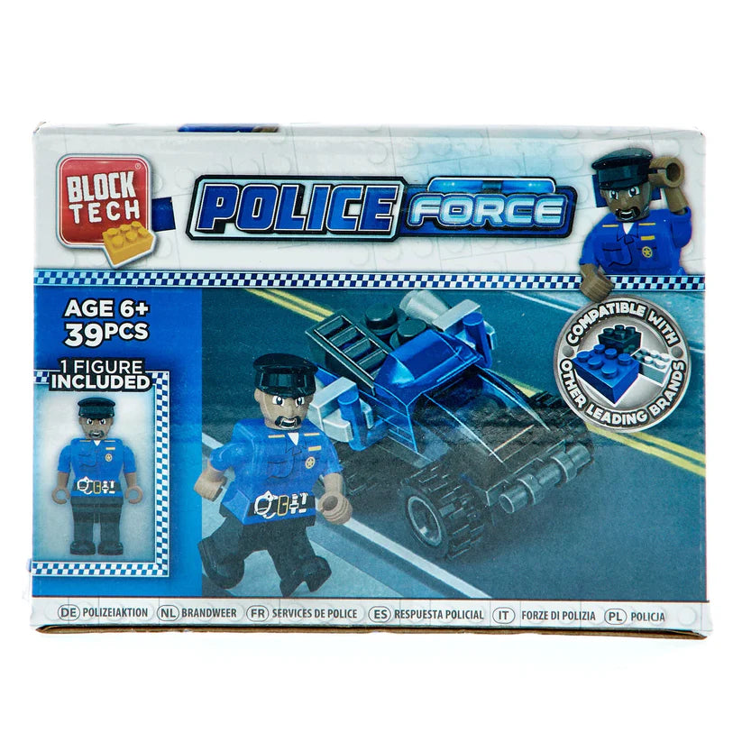 Block Tech 39 Piece Police Force Building Block Brick Kit