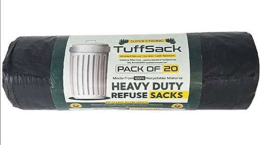 Tuffsack Super Strong Black Bin Bags 20 Roll 70L